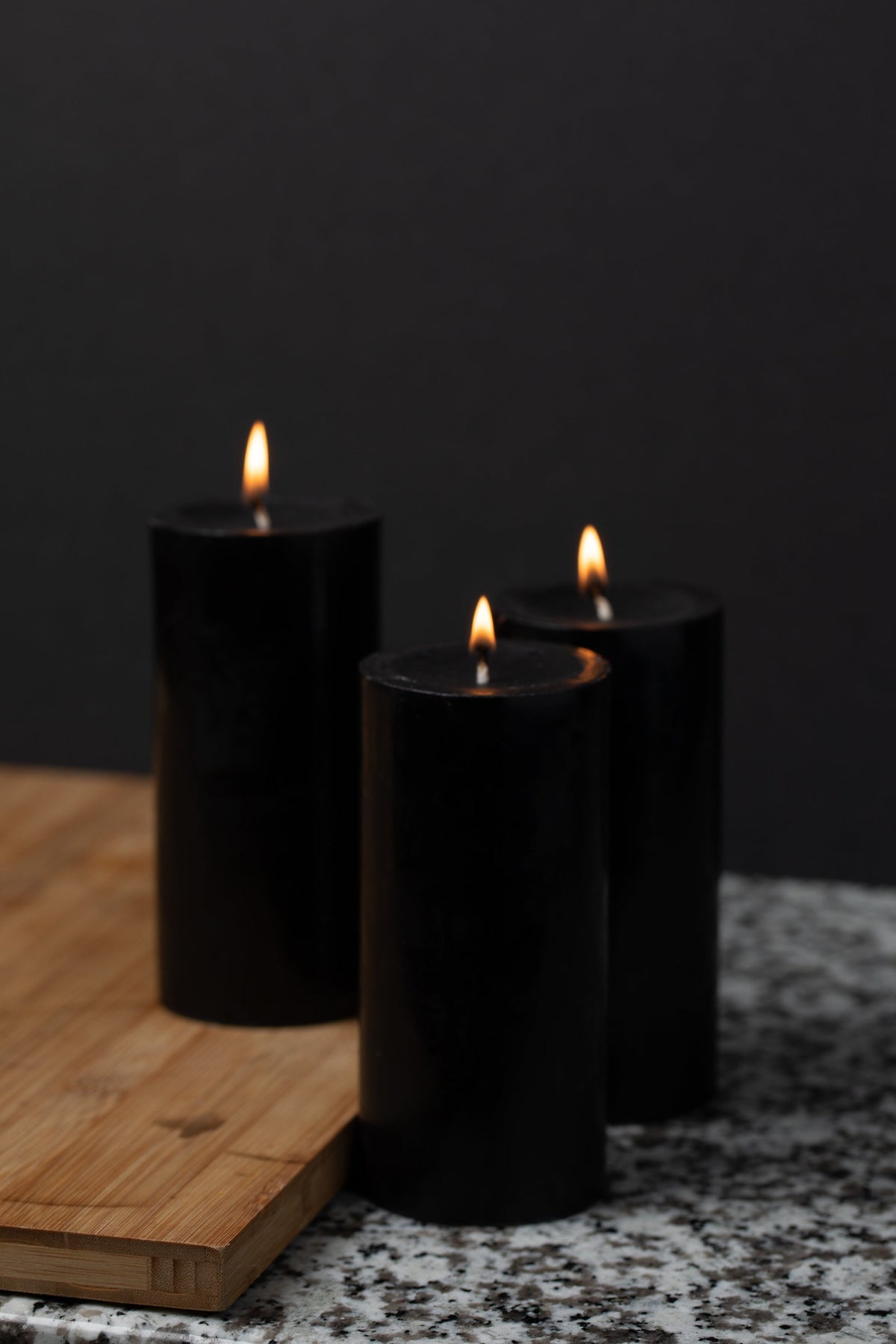 Richland Pillar Candle 3"x6" Black - view 2