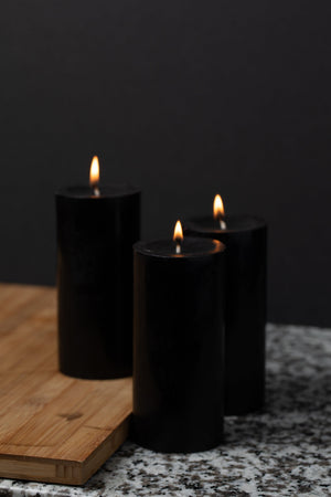 2 of 2: Richland Pillar Candle 3"x6" Black