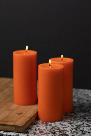 2 of 3: Richland Pillar Candle 3"x6" Orange