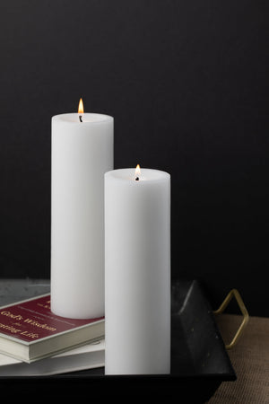 2 of 4: Richland Pillar Candle 3"x9" White