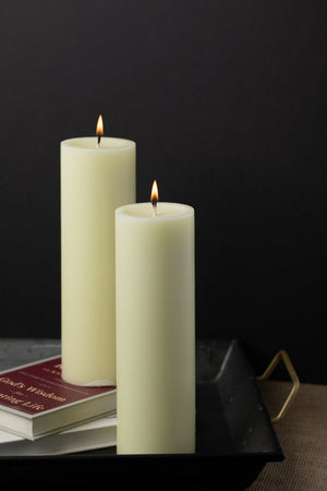 3 of 3: Richland Pillar Candle 3"x9" Ivory