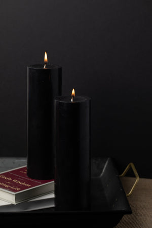 2 of 3: Richland Pillar Candle 3"x9" Black