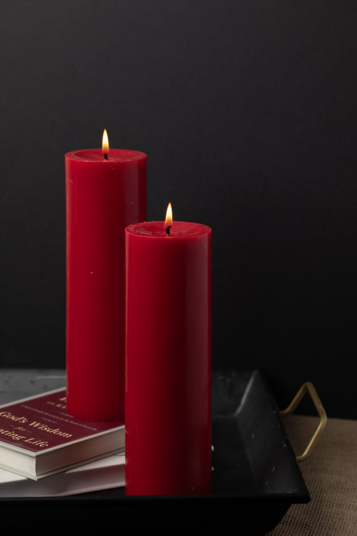 Richland Pillar Candle 3"x9" Red - view 2