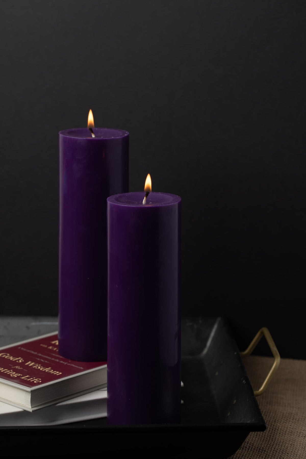 Richland Pillar Candle 3"x9" Purple - view 2
