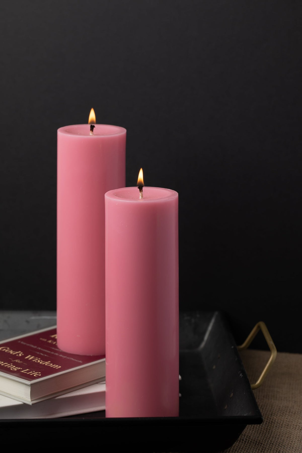 Richland Pillar Candle 3"x9" Pink - view 2