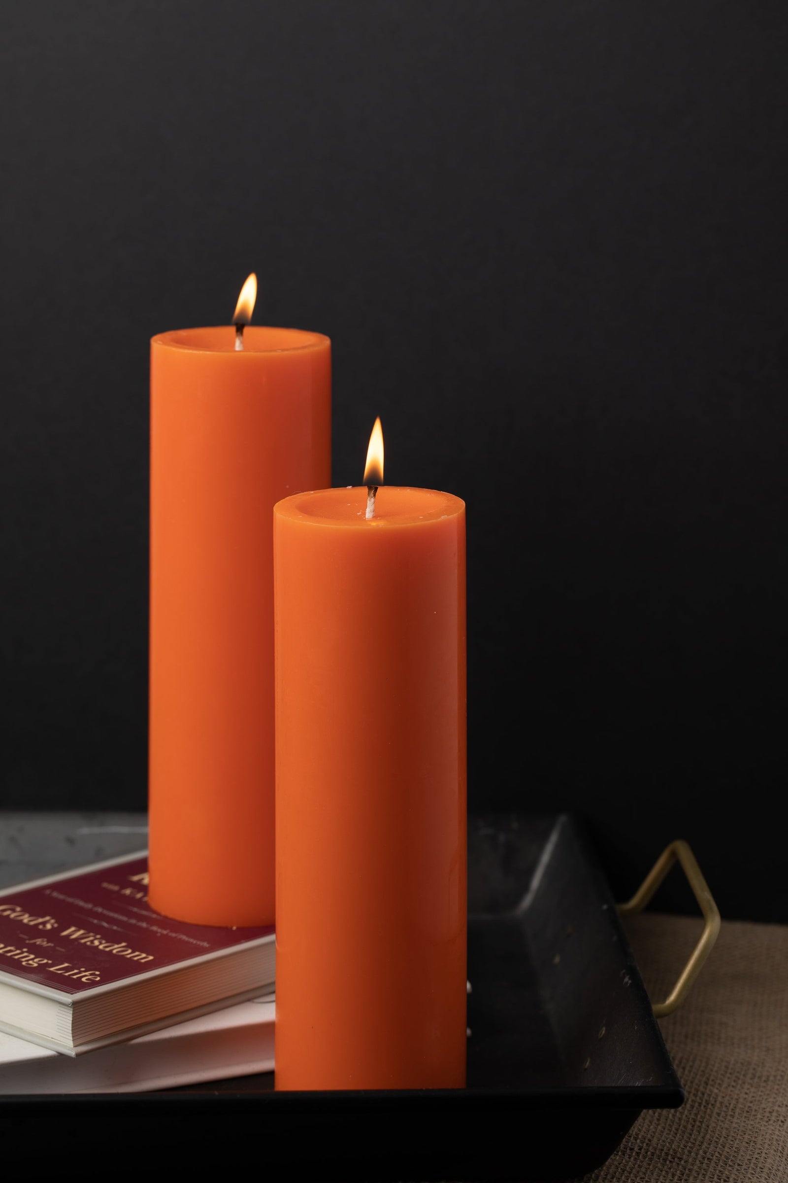 Richland Pillar Candles 3"x9" Orange Set of 24