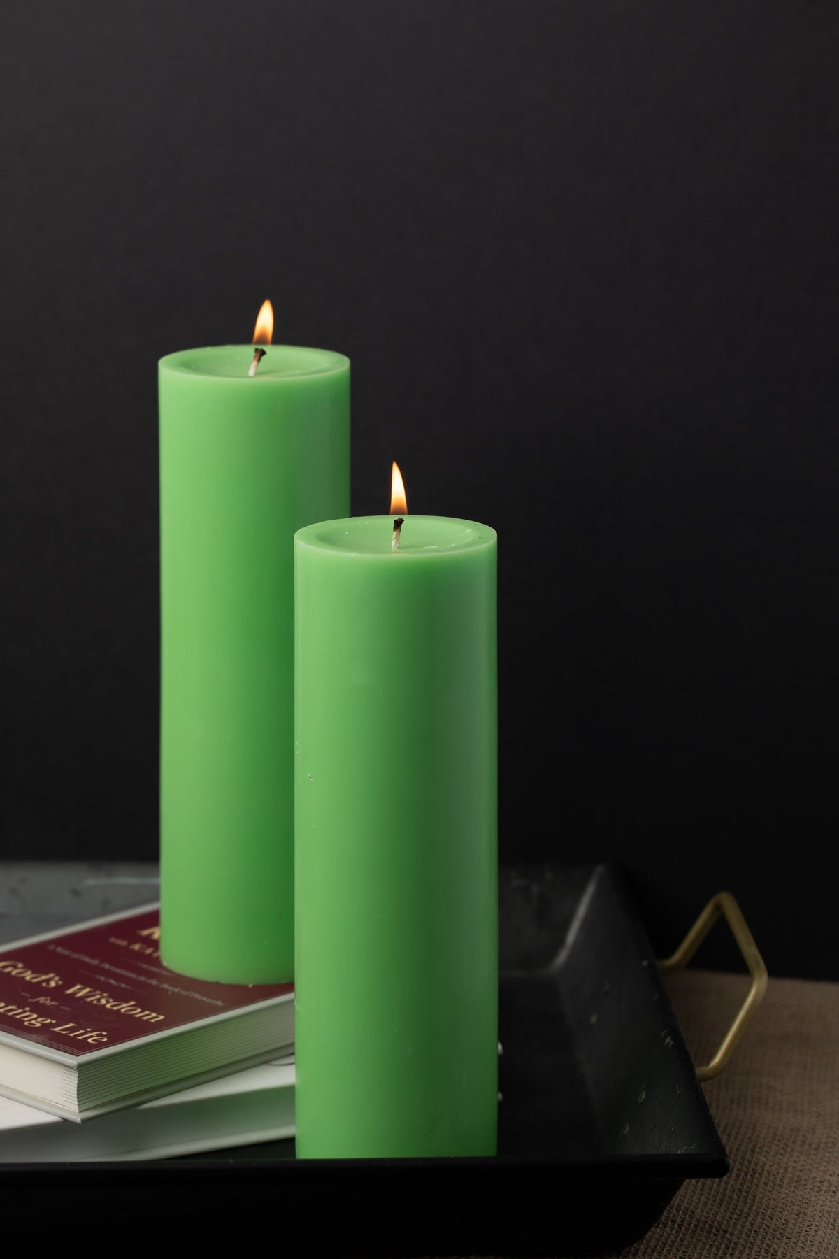 Richland Pillar Candle 3"x9" Green - view 2