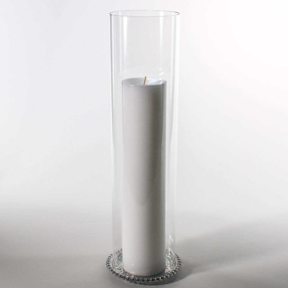 Glass Chimney Candle Shade Set of 3 – Slim Candle Holders, 15", 17" & 19" - view 7