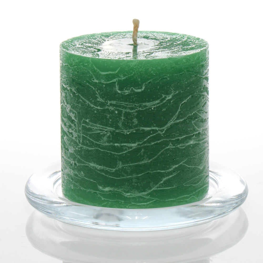 Richland Rustic Pillar Candle 3"x 3" Dark Green - view 1