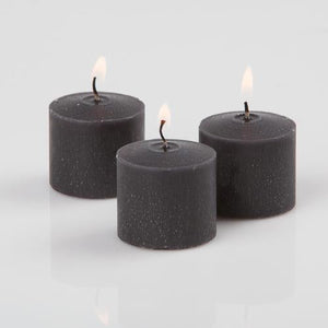 2 of 5: richland votive candles unscented black 10 hour set of 72