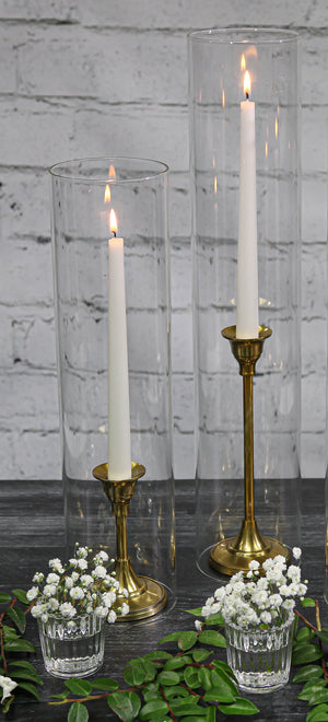 3 of 4: Taper Candlestick Gold 9in