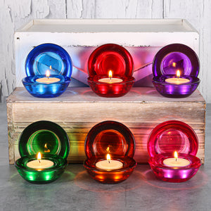 3 of 3: Eastland Chunky Tealight Candle Holder Pink Set of 12