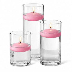 11 of 14: Cylinder Vase Centerpiece & Richland 3" Floating Candles Set of 12
