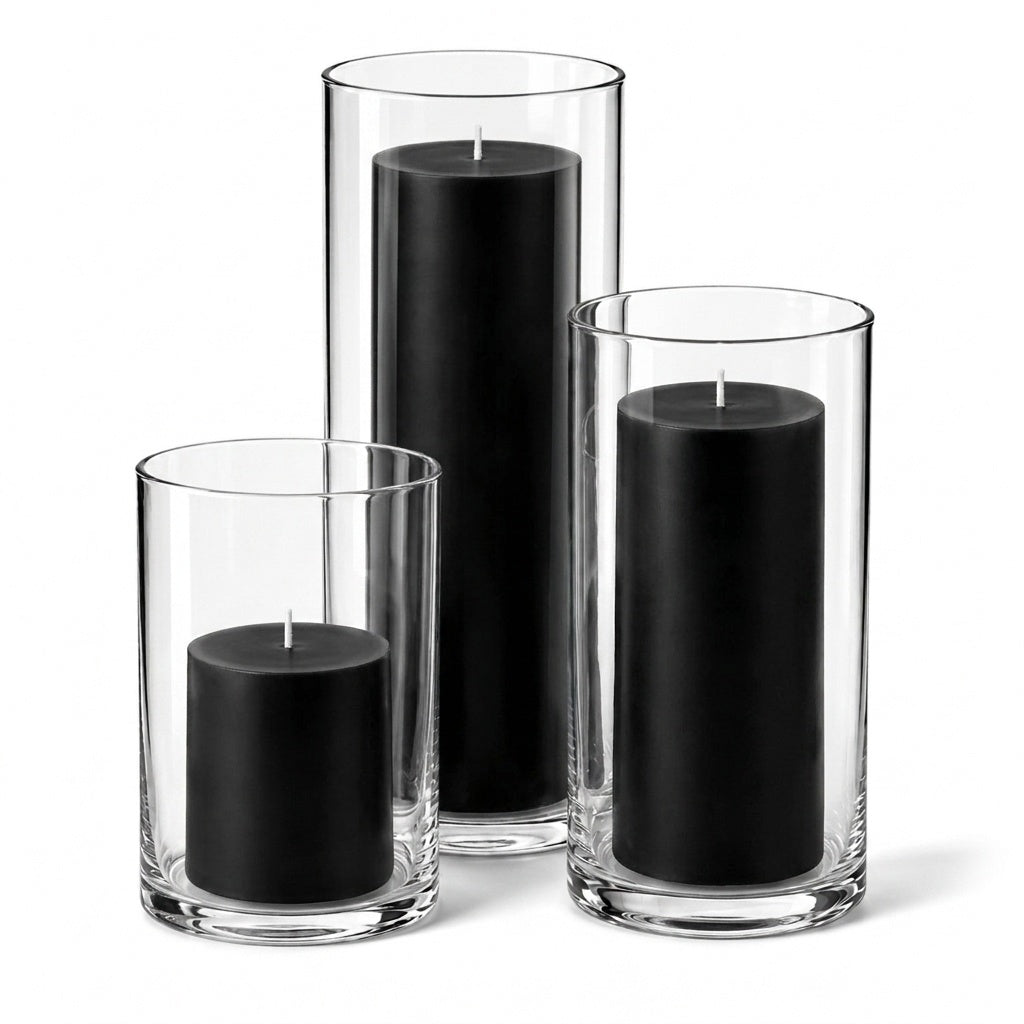 Richland Pillar Candles & Cylinder Vases Set of 12 - view 4