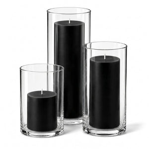 4 of 16: Richland Pillar Candles & Cylinder Vases Set of 12