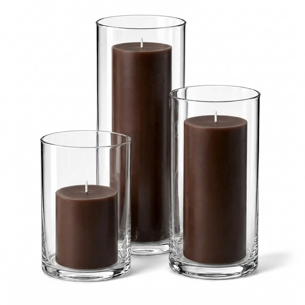 Richland Pillar Candles & Cylinder Vases Set of 12 - view 12