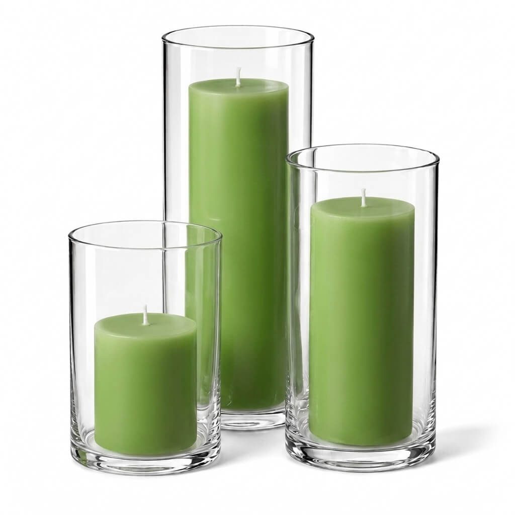 Richland Pillar Candles & Cylinder Vases Set of 12 - view 11