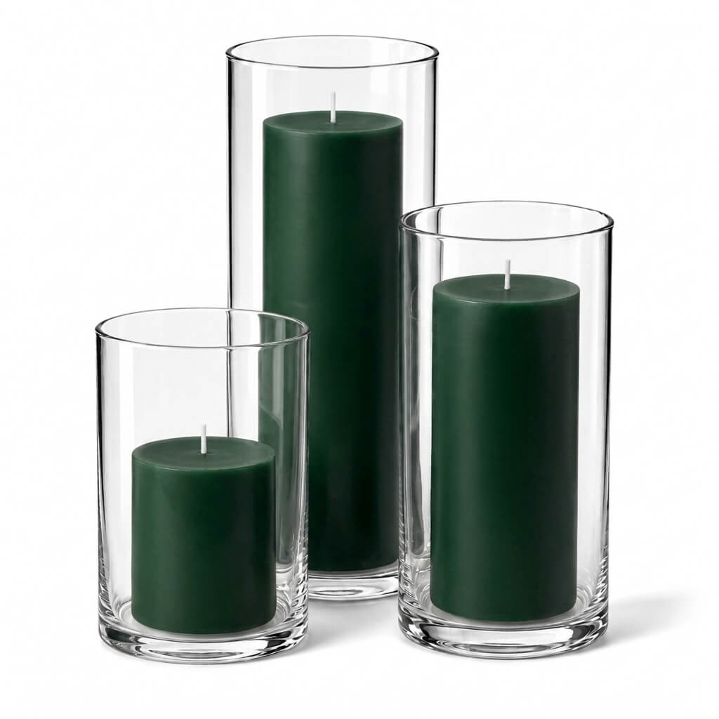 Richland Pillar Candles & Cylinder Vases Set of 12 - view 15