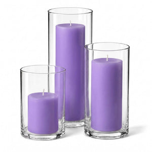 5 of 16: Richland Pillar Candles & Cylinder Vases Set of 12