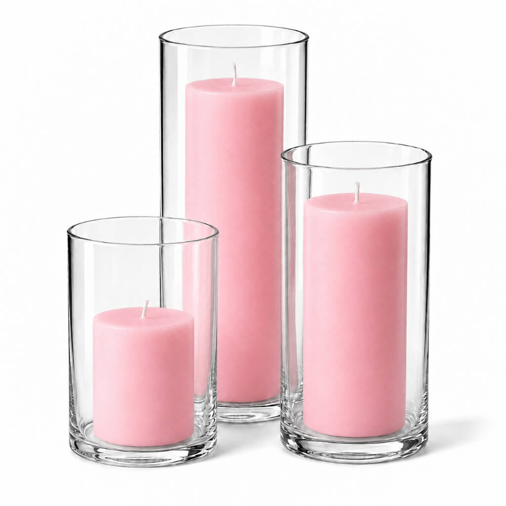 Richland Pillar Candles & Cylinder Vases Set of 12 - view 14