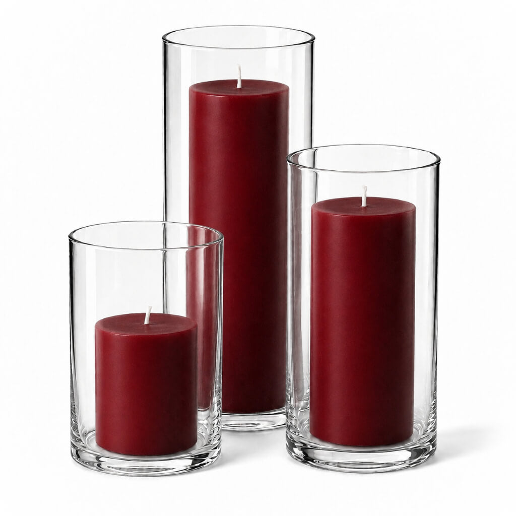 Richland Pillar Candles & Cylinder Vases Set of 12 - view 9