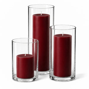 9 of 16: Richland Pillar Candles & Cylinder Vases Set of 12