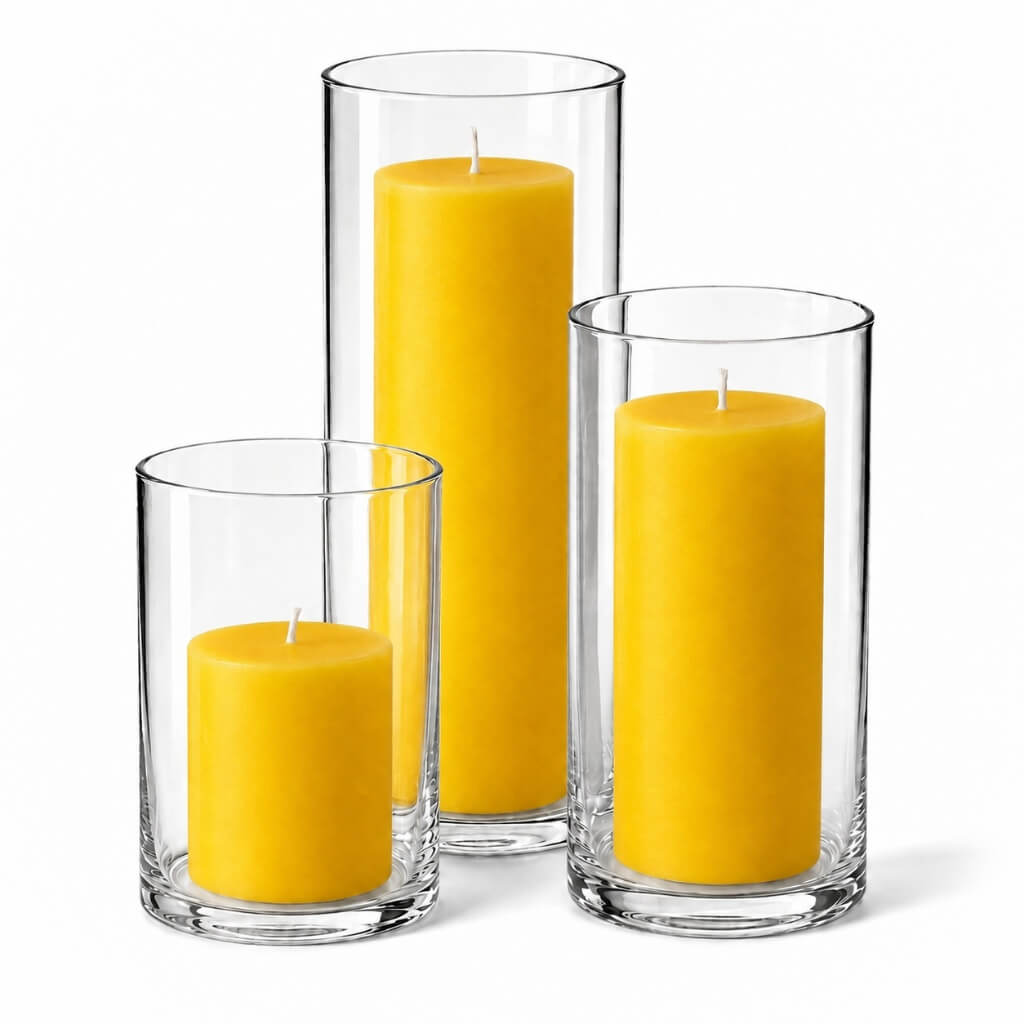 Richland Pillar Candles & Cylinder Vases Set of 12 - view 10