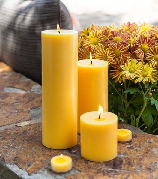 Richland Pillar Candles 3"x3", 3"x6" & 3"x9" Yellow Set of 18 - view 2