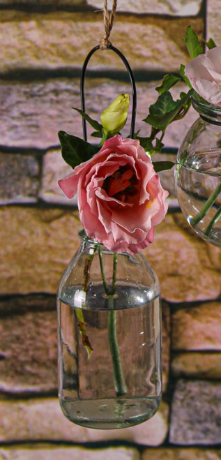 Richland Vintage Bottle Hanging Glass Vase Set of 12 - view 3