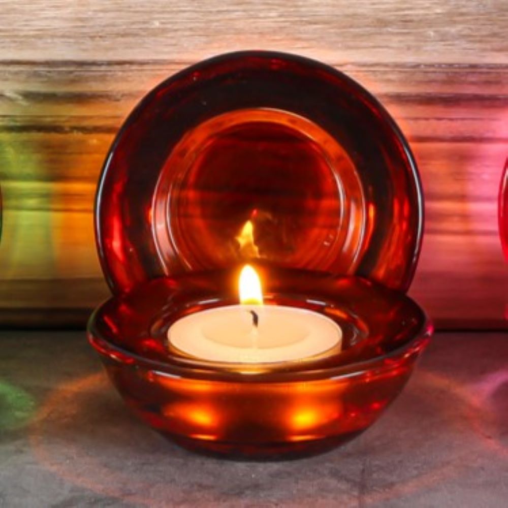 Eastland Chunky Tealight Candle Holder Amber Set of 96 - view 2