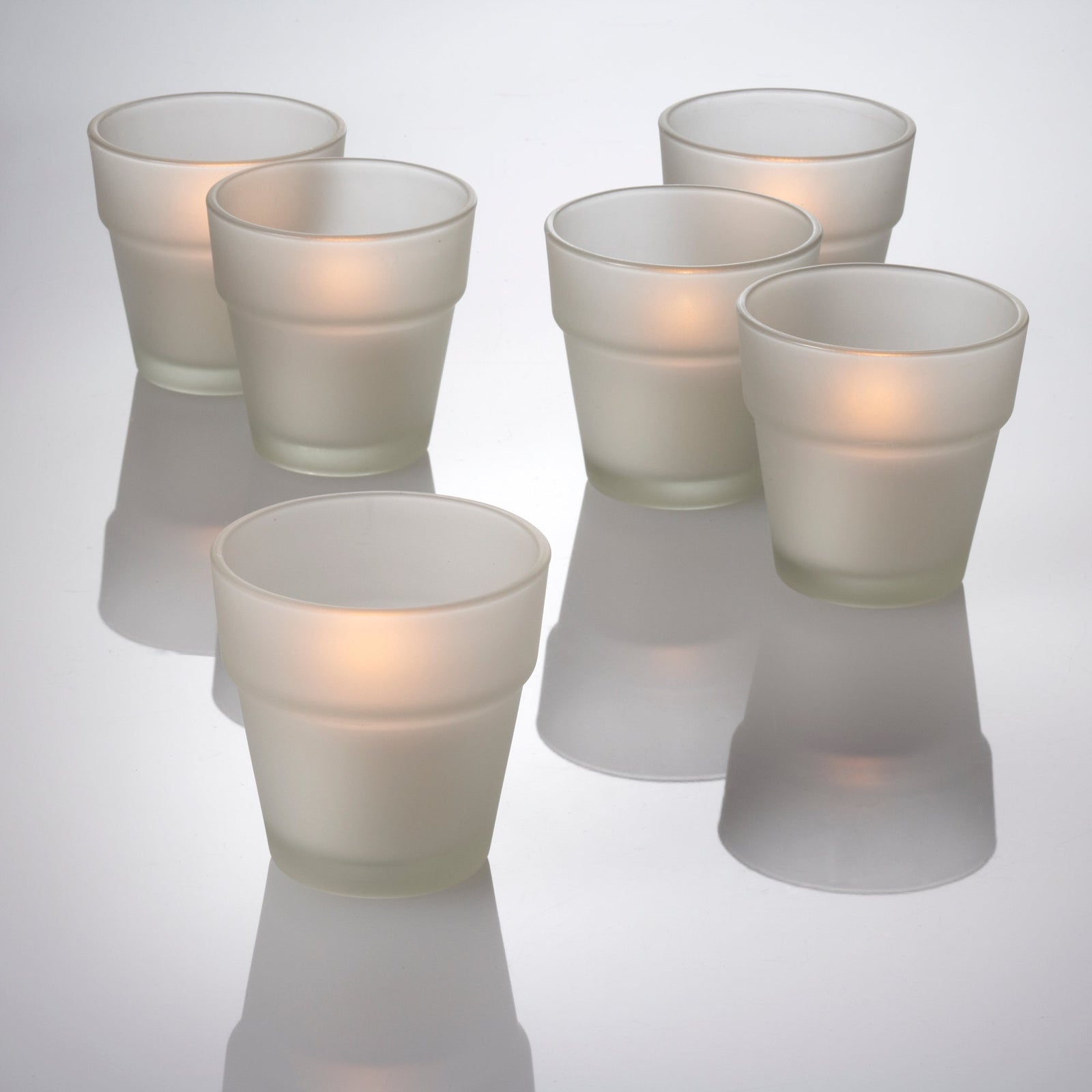 eastland flowerpot votive candle holder frosted set of 12