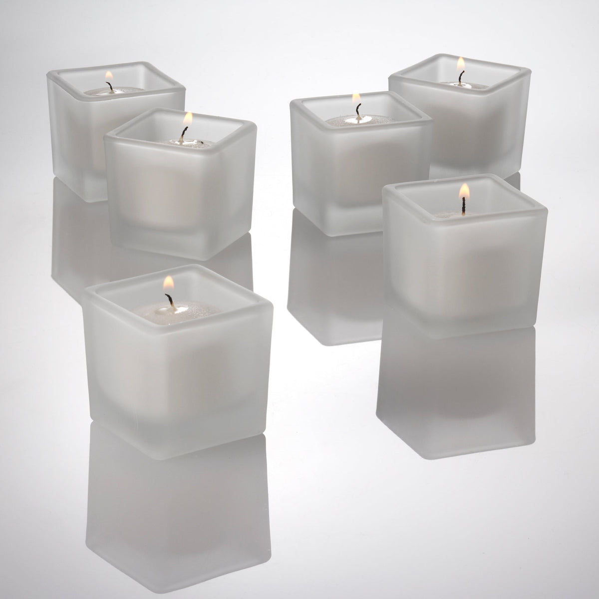 eastland square votive candle holder frosted set of 12 - view 1