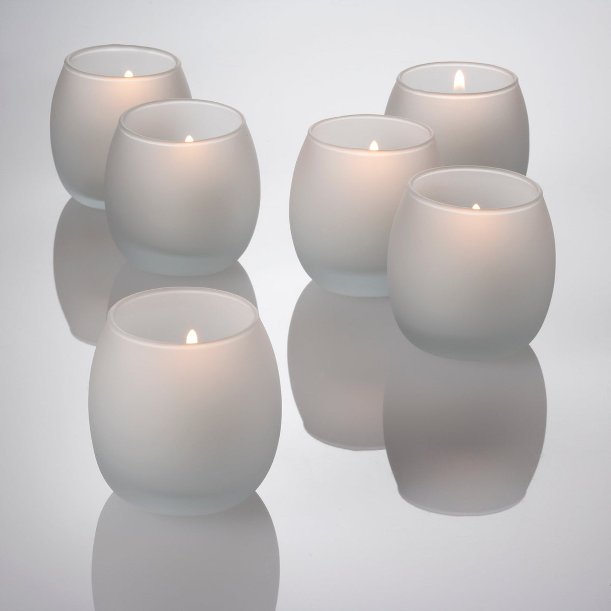 eastland petite hurricane votive candle holder frosted set of 12 - view 1