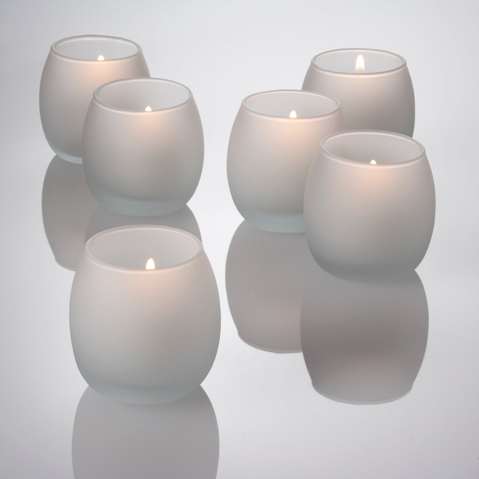 eastland petite hurricane votive candle holder frosted set of 12