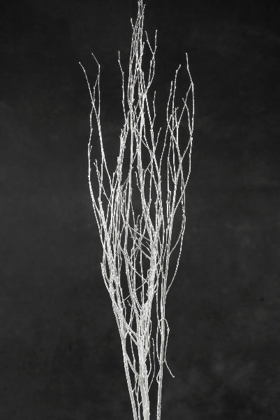 birch tree branches silver sequin sparkle 54