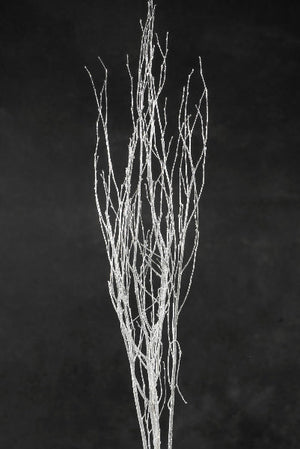 2 of 2: Birch Tree Branches Silver Sequin Sparkle 54"
