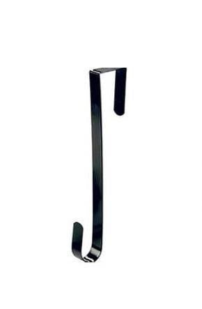 Black Metal Wreath Hanger Over the Door, 13.25 Inch