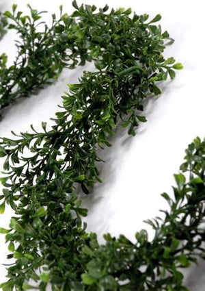 1 of 5: 9ft faux boxwood garland