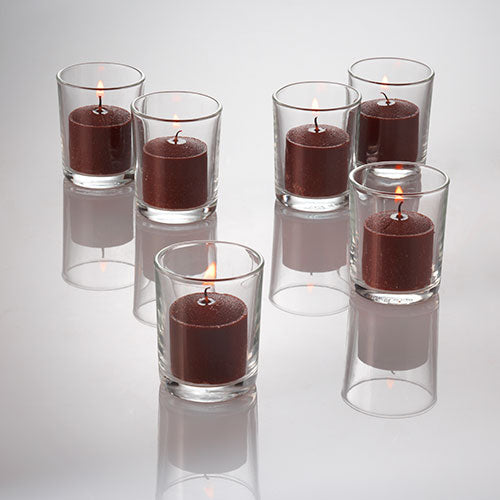 richland votive candles unscented brown 10 hour set of 12 - view 3