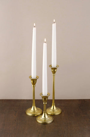 4 of 4: Taper Candle Holders  Gold 9in