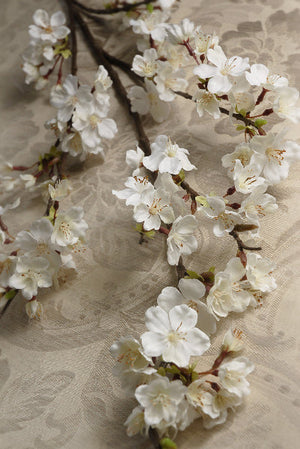 3 of 3: Cherry Blossom Branch 42in White Flowers