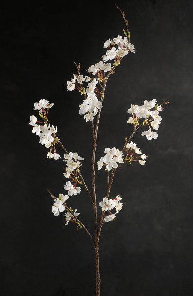 cherry blossom branch 42in white flowers - view 1