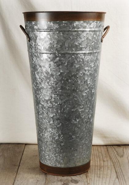 two tone 18 flower market buckets with handles - view 1