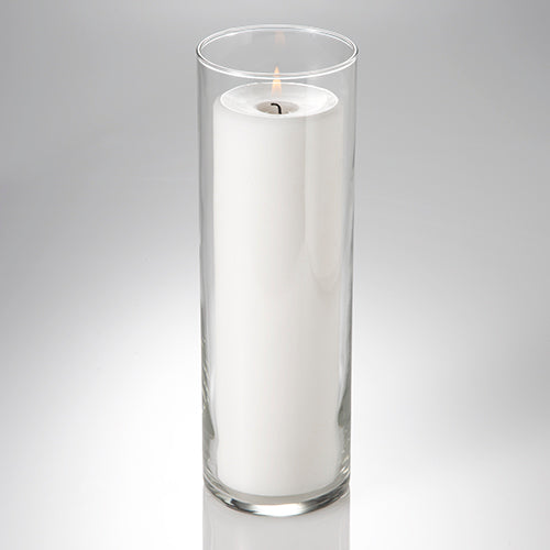 Richland Pillar Candle 9" & Eastland Cylinder Holder 10.5 inch Set of 12