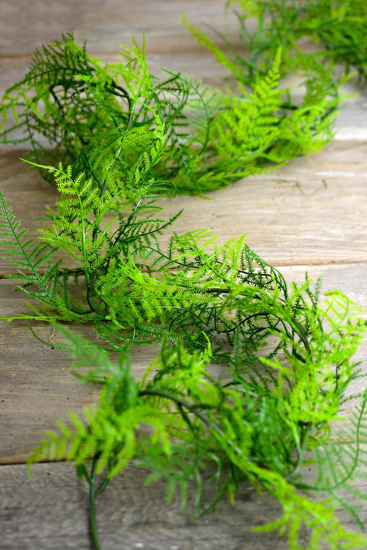 6 ft artifical asparagus fern garland - view 1