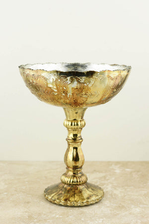 1 of 4: Desiray Compote 8"x 9.5" Gold