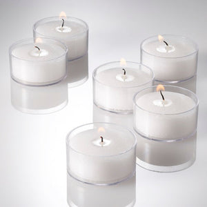 1 of 8: Richland Clear Tealight Candles White Unscented Set of 50