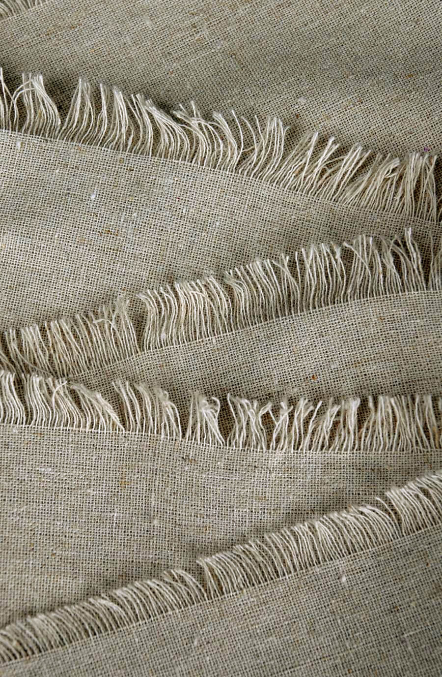 Fringed Edge Linen Table Runner 12.5in x 120in - view 2