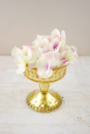 1 of 2: Mercury Glass Compote Gold 4.5in