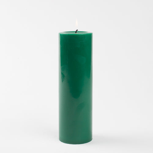Richland Pillar Candles 3"x9" Dark Green Set of 6 - view 1